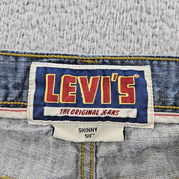 Levis Jeans Mens 34x30 Blue 511 Slim Fit Skinny Y2K Skater‎ Grunge - Picture 4 of 16